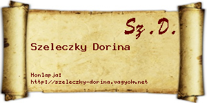 Szeleczky Dorina névjegykártya
