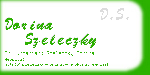 dorina szeleczky business card